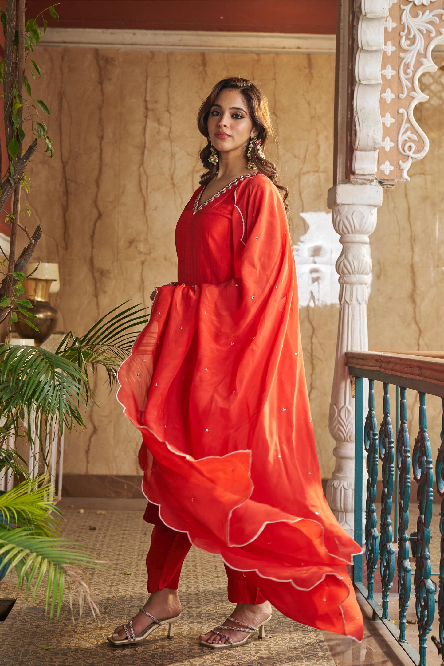 Sitarah Orange Kurta Set