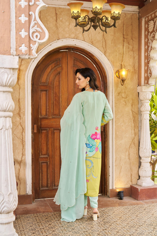 Sitarah Aqua Kurta Set