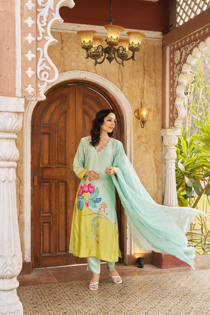 Sitarah Aqua Kurta Set