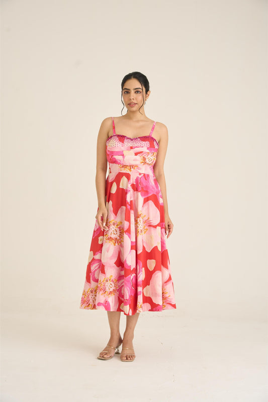 Spring Dusk Red Dress