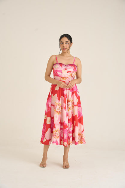 Spring Dusk Red Dress