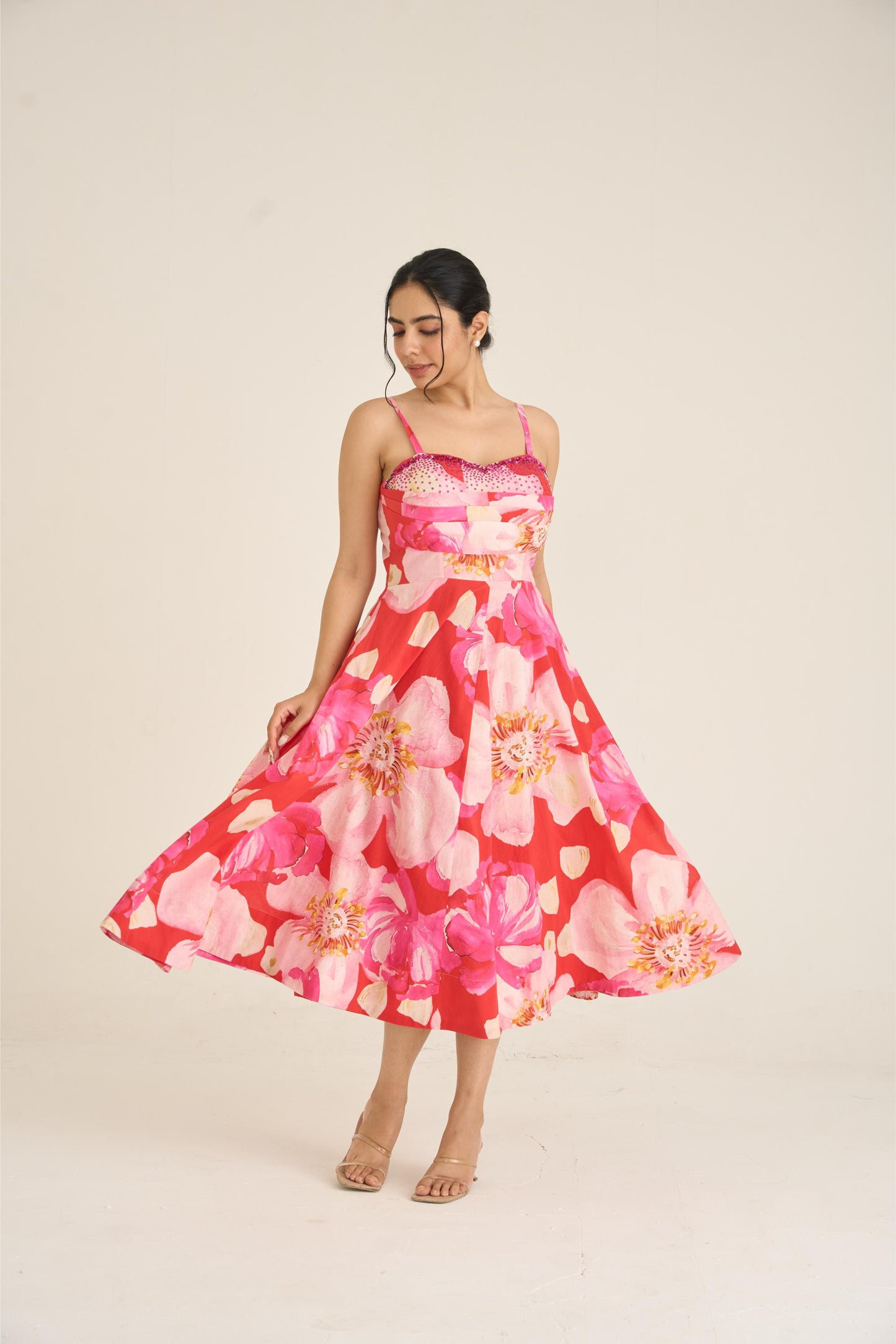 Spring Dusk Red Dress