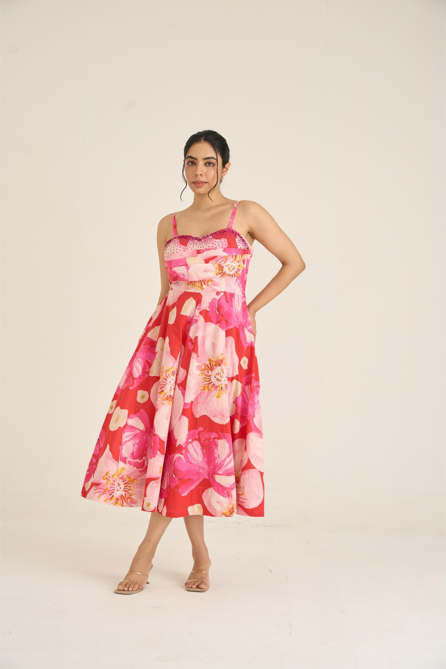 Spring Dusk Red Dress