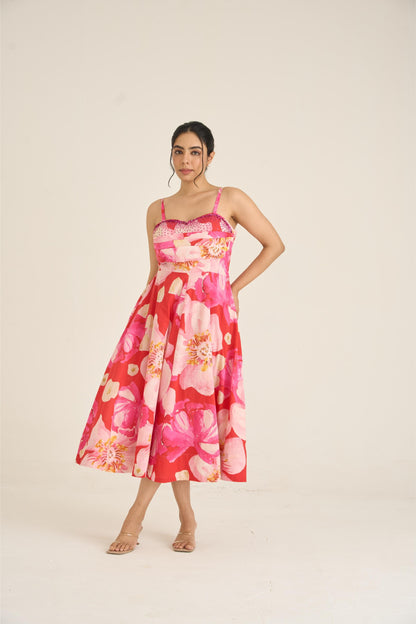 Spring Dusk Red Dress