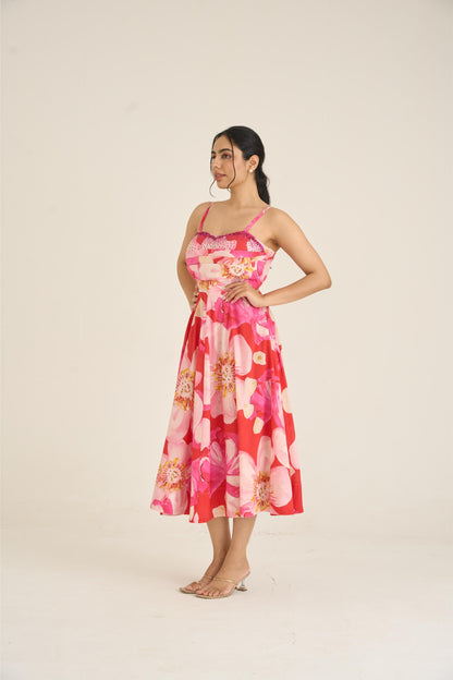 Spring Dusk Red Dress