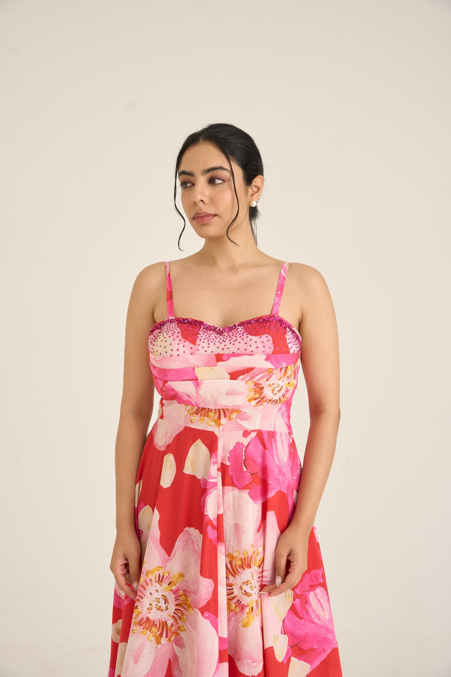 Spring Dusk Red Dress