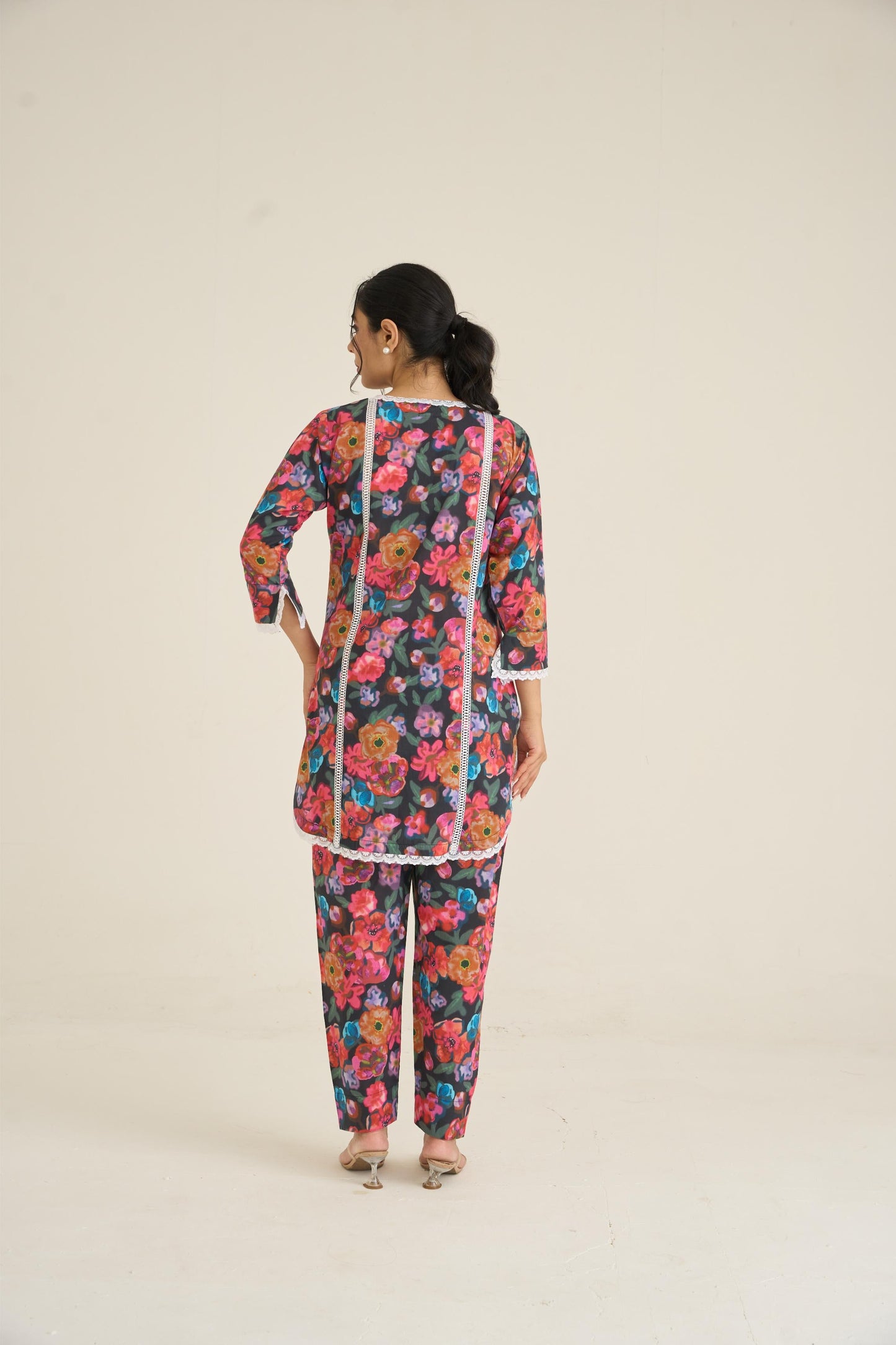 Midnight Spring Dusk Cotton Kurta Set