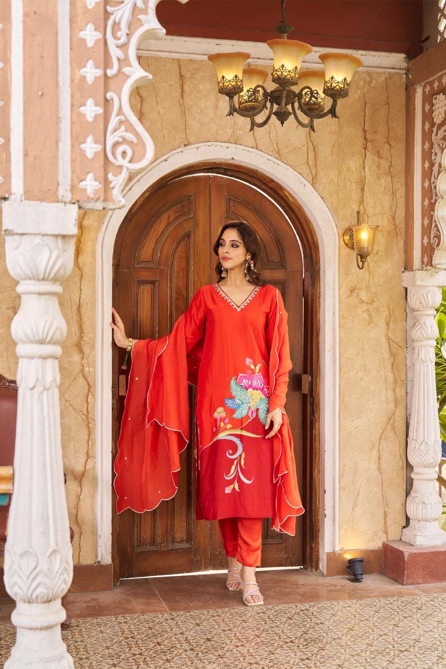 Sitarah Orange Kurta Set