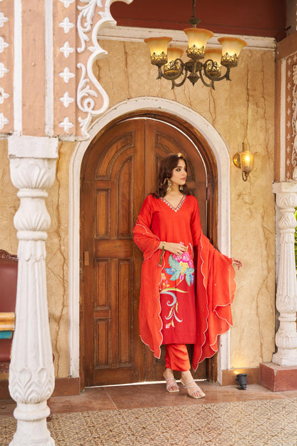 Sitarah Orange Kurta Set