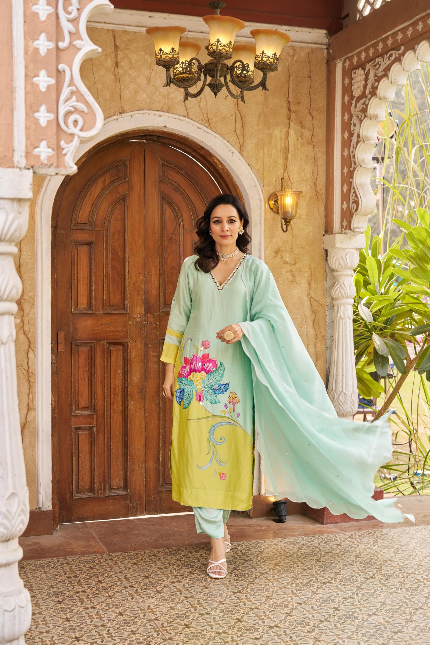 Sitarah Aqua Kurta Set