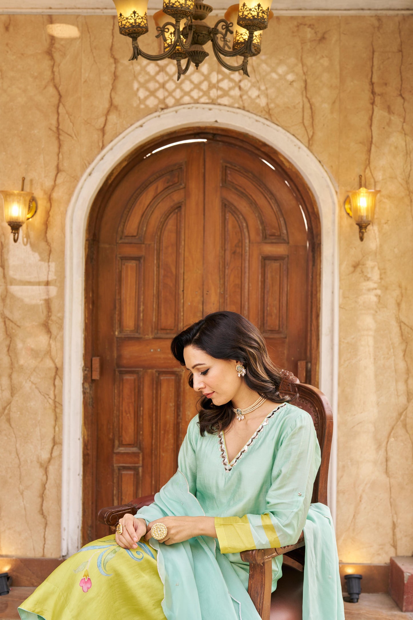 Sitarah Aqua Kurta Set