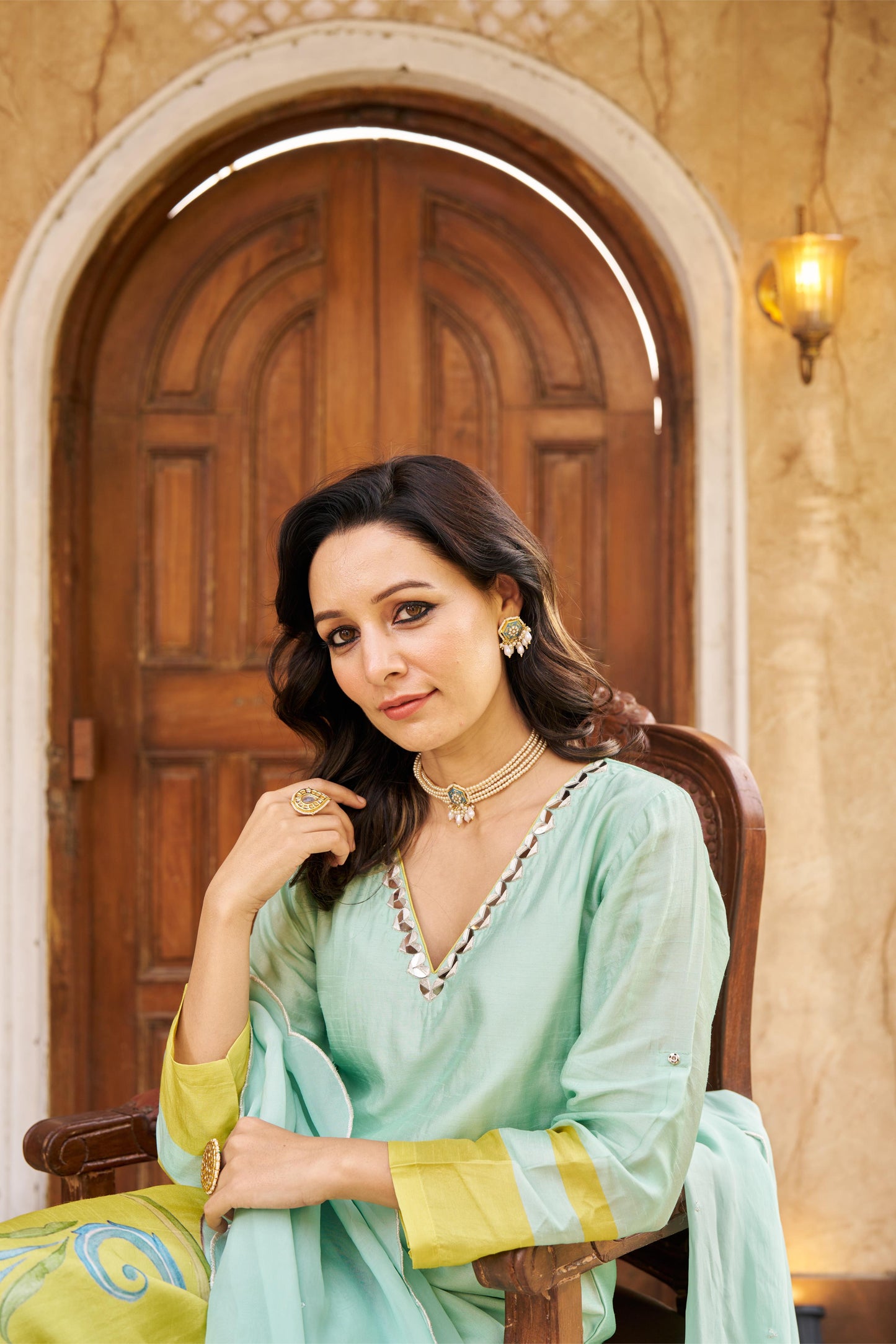 Sitarah Aqua Kurta Set